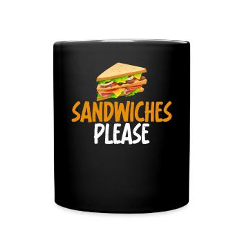 Sandwich Lover Gift - Full Colour Mug - black - Front