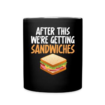 Sandwich Lover Gift - Full Colour Mug - black - Front
