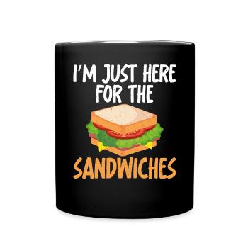 Sandwich Lover Gift - Full Colour Mug - black - Front