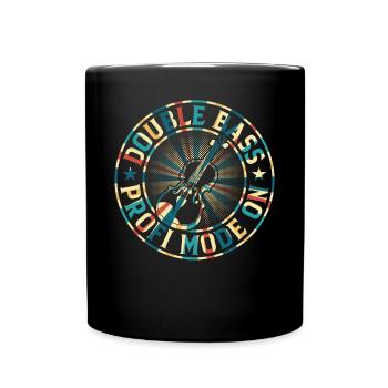 Contrabass Double Bassist - Double Bass Profi Mode - Tasse einfarbig - Schwarz - Vorne