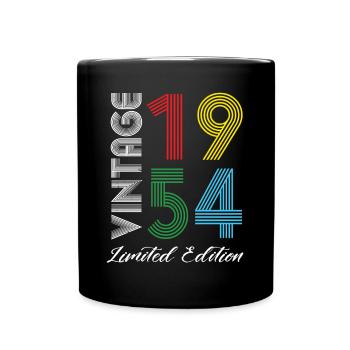 Vintage 1954 Vintage Birthday Retro Vintage - Full Colour Mug - black - Front