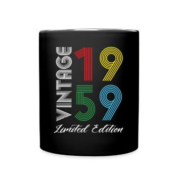 Vintage 1959 Vintage Geburtstag Retro Vintage - Tasse einfarbig - Schwarz - Vorne