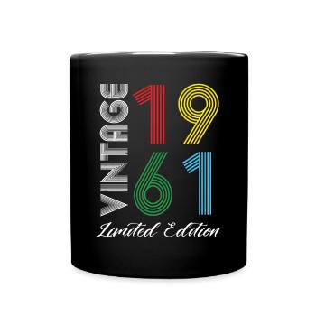 Vintage 1961 Vintage Geburtstag Retro Vintage - Tasse einfarbig - Schwarz - Vorne