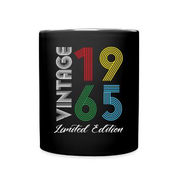 Vintage 1965 Vintage Geburtstag Retro Vintage - Tasse einfarbig - Schwarz - Vorne