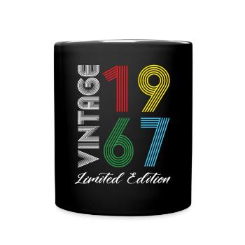 Vintage 1967 Vintage Geburtstag Retro Vintage - Tasse einfarbig - Schwarz - Vorne