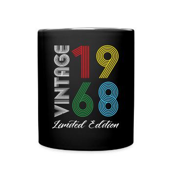 Vintage 1968 Vintage Geburtstag Retro Vintage - Tasse einfarbig - Schwarz - Vorne