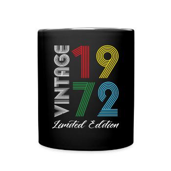 Vintage 1972 Vintage Birthday Retro Vintage - Full Colour Mug - black - Front