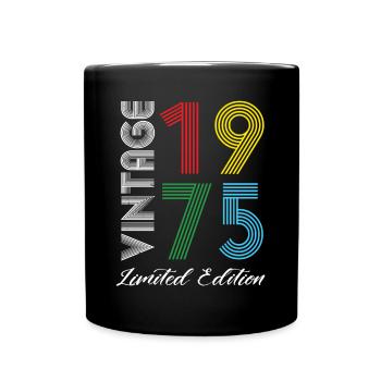 Vintage 1975 Vintage Birthday Retro Vintage - Full Colour Mug - black - Front