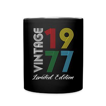 Vintage 1977 Vintage Birthday Retro Vintage - Full Colour Mug - black - Front