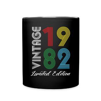 Vintage 1982 Vintage Geburtstag Retro Vintage - Tasse einfarbig - Schwarz - Vorne