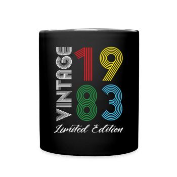 Vintage 1983 Vintage Geburtstag Retro Vintage - Tasse einfarbig - Schwarz - Vorne
