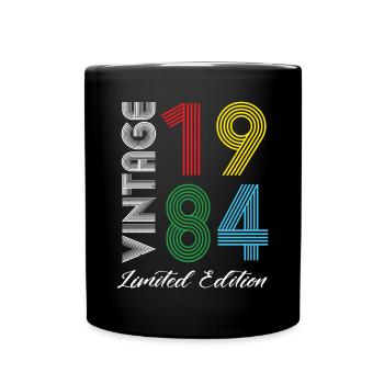 Vintage 1984 Vintage Geburtstag Retro Vintage - Tasse einfarbig - Schwarz - Vorne