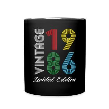 Vintage 1986 Vintage Geburtstag Retro Vintage - Tasse einfarbig - Schwarz - Vorne