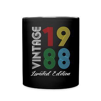 Vintage 1988 Vintage Geburtstag Retro Vintage - Tasse einfarbig - Schwarz - Vorne