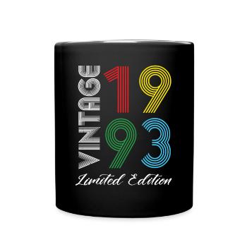 Vintage 1993 Vintage Geburtstag Retro Vintage - Tasse einfarbig - Schwarz - Vorne
