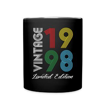Vintage 1998 Vintage Geburtstag Retro Vintage - Tasse einfarbig - Schwarz - Vorne