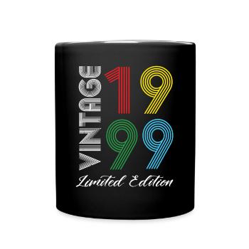 Vintage 1999 Vintage Geburtstag Retro Vintage - Tasse einfarbig - Schwarz - Vorne