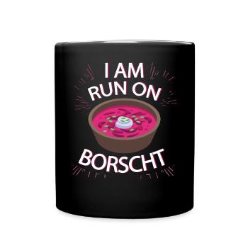 Liebes Regenbogen-Einhorn-Rosa-Stern - Tasse einfarbig - Schwarz - Vorne