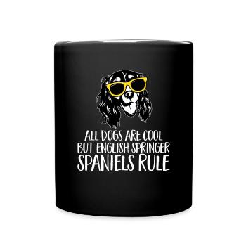 Chien d’épagneul Springer anglais - Mug uni - noir - Devant