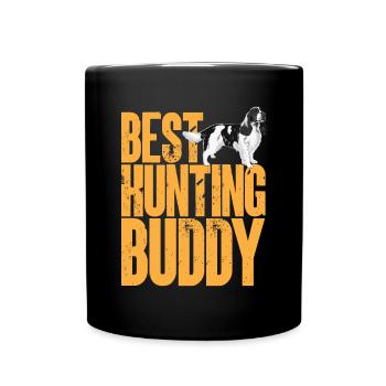 English Springer Spaniel Hund - Tasse einfarbig - Schwarz - Vorne