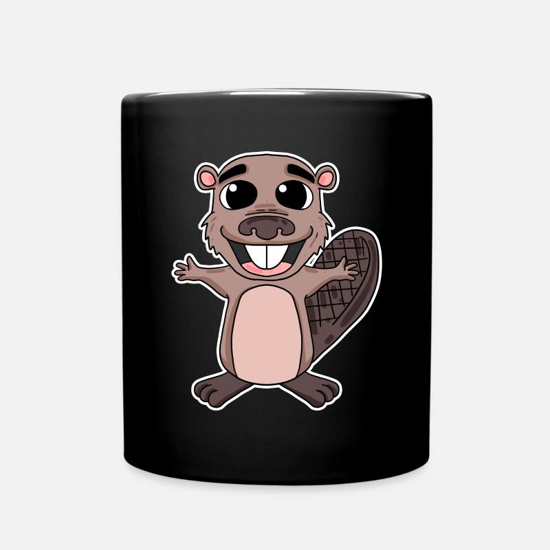 Biber Nagetier Tier - Tasse einfarbig - Schwarz