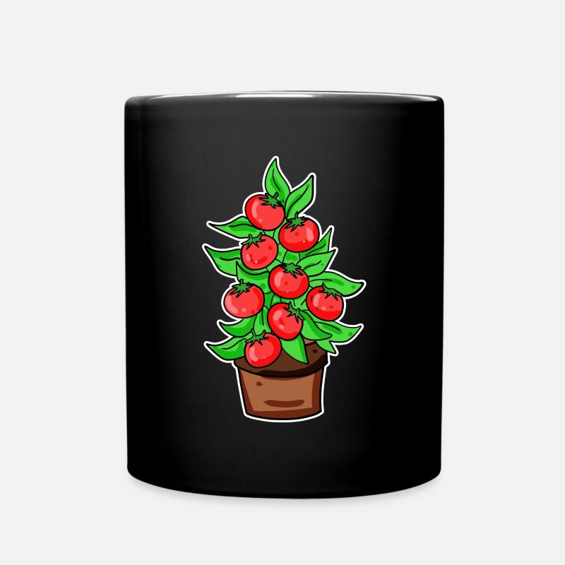 Gärtner Tomaten Gewächshaus Garten Motiv - Tasse einfarbig - Schwarz