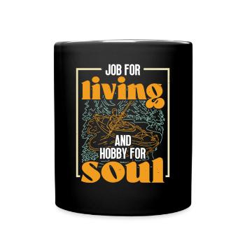 Rudern Job For Living And Hobby For Soul Ruderer - Tasse einfarbig - Schwarz - Vorne