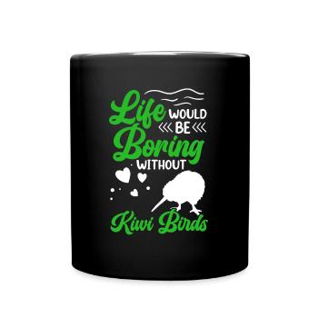 Ennuyeux sans oiseau kiwi Kiwi de Nouvelle-Zélande - Mug uni - noir - Devant