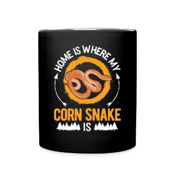 La maison est l’endroit où se trouve ma couleuvre des maïs - Mug uni - noir - Devant