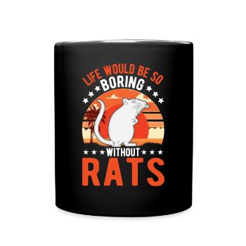 Rat Gift Domestic Rat Rat Owner - Full Colour Mug - black - Front