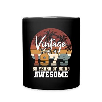 50e anniversaire né en 1973 Best of 1973 - Mug uni - noir - Devant