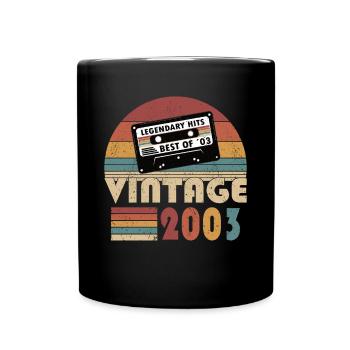 20. Geburtstag Jahrgang 2003 Best of 2003 - Tasse einfarbig - Schwarz - Vorne