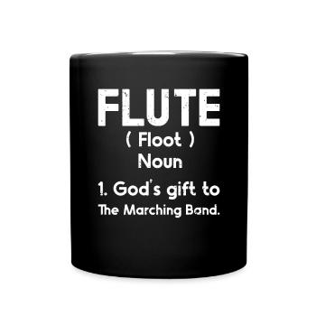 Flöte - Tasse einfarbig - Schwarz - Vorne