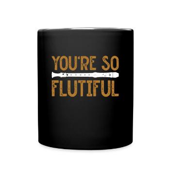 Flöte - Tasse einfarbig - Schwarz - Vorne