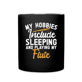 Flöte - Tasse einfarbig - Schwarz - Vorne
