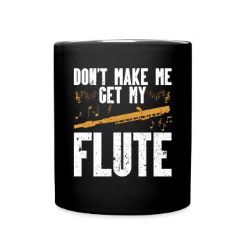 Flöte - Tasse einfarbig - Schwarz - Vorne