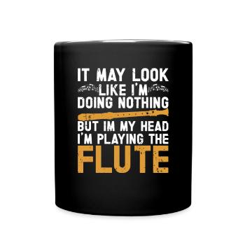 Flöte - Tasse einfarbig - Schwarz - Vorne