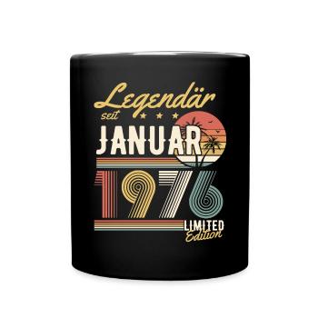 Légendaire depuis janvier 1976 cadeau d’anniversaire - Mug uni - noir - Devant
