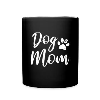 Dog Mom - Vintage Distressed Design - Funny Dog Pa - Full Colour Mug - black - Front