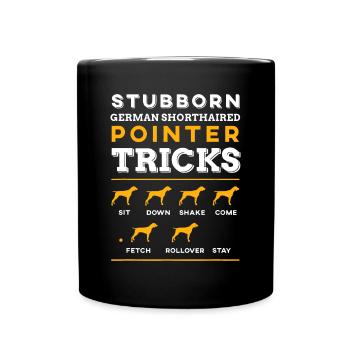 German Shorthair Pointer Funny | Dog Silhouettesho - Full Colour Mug - black - Front