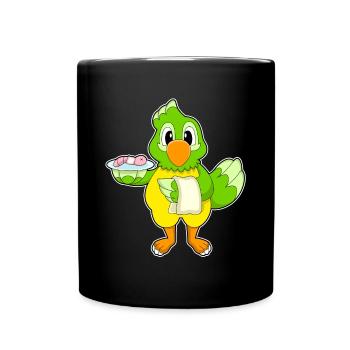 Parrot Cook Worm Cooking - Full Colour Mug - black - Front