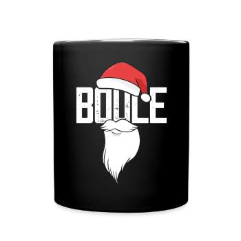 Boule Santa Tenue de pétanque pour Bouler pour boules - Mug uni - noir - Devant