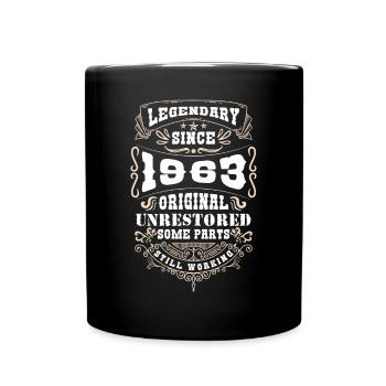 Legendary Since 1963 60. Geburtstag Geschenk - Tasse einfarbig - Schwarz - Vorne