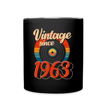 Vintage Record 1963 60th Birthday Gift - Mug uni - noir - Devant