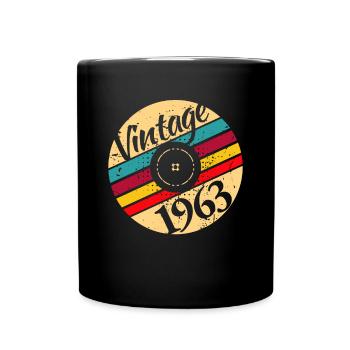 Vintage Record 1963 60th Birthday Gift - Mug uni - noir - Devant
