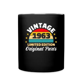 Vintage 1963 60th Birthday Shirt Gift - Mug uni - noir - Devant