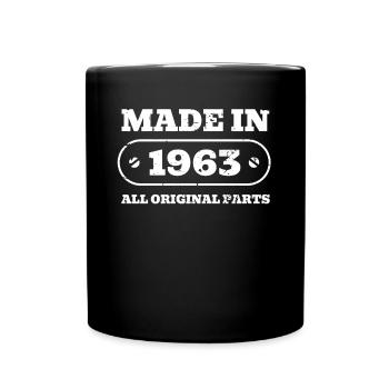 Fabriqué en 1963 60e anniversaire Cadeau de chemise - Mug uni - noir - Devant