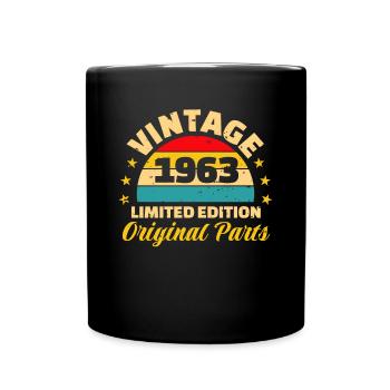 Vintage 1963 60th Birthday Shirt Gift - Mug uni - noir - Devant