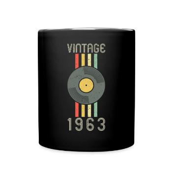 Vintage Record 1963 60th Birthday Gift - Mug uni - noir - Devant
