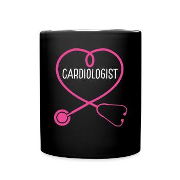 Cardiologist Stethoscope Appreciation Heart - Tasse einfarbig - Schwarz - Vorne